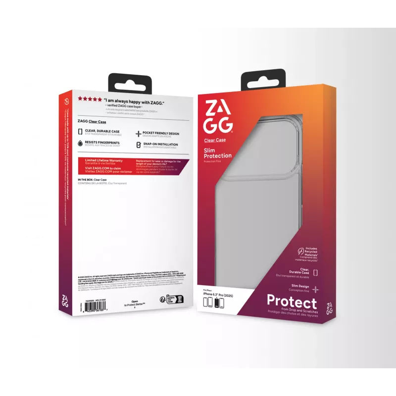 ZAGG Clear Case Apple iPhone 17 Pro caurspīdīgs vāciņš