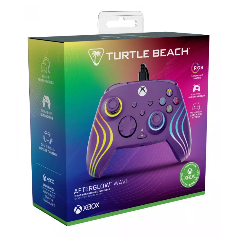 Spēļu kontrolieris Turtle Beach Afterglow Wave Purple USB PC Xbox Series X