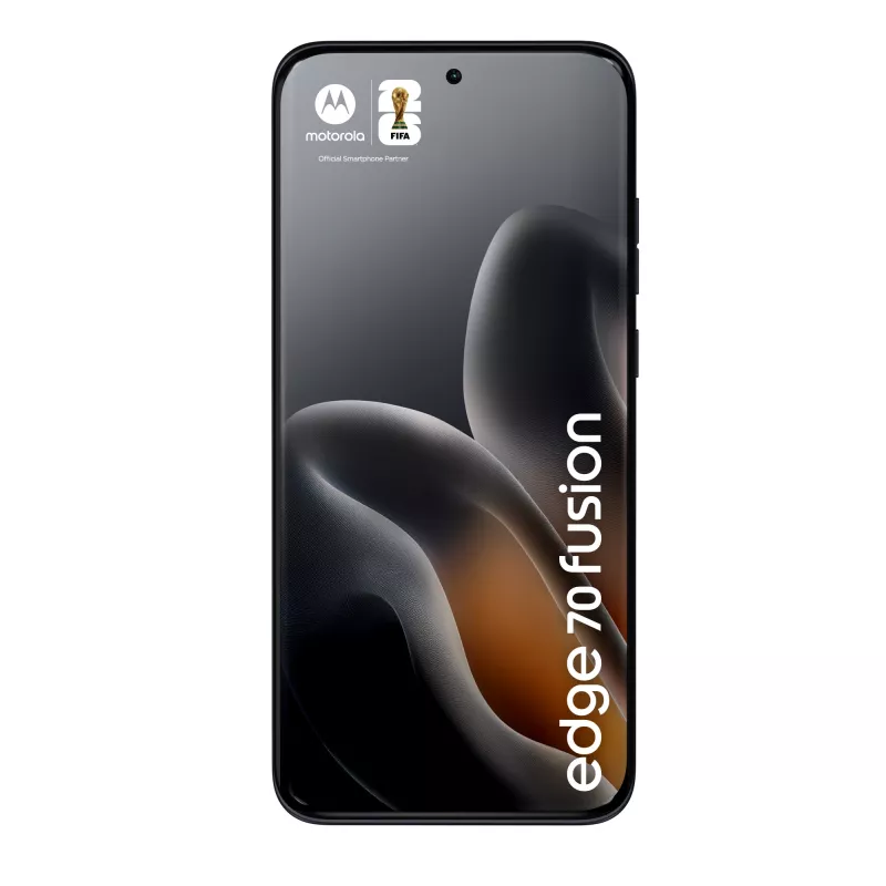 Motorola edge 70 fusion viedtālrunis — 6.78 collu AMOLED, Snapdragon 7s Gen 3, 8 GB RAM, 256 GB, 5200 mAh, Dual SIM, Android 16 (Melns)