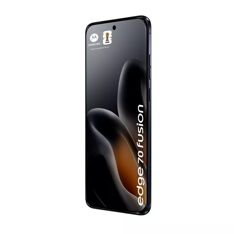 Motorola edge 70 fusion viedtālrunis — 6.78 collu AMOLED, Snapdragon 7s Gen 3, 8 GB RAM, 256 GB, 5200 mAh, Dual SIM, Android 16 (Melns)