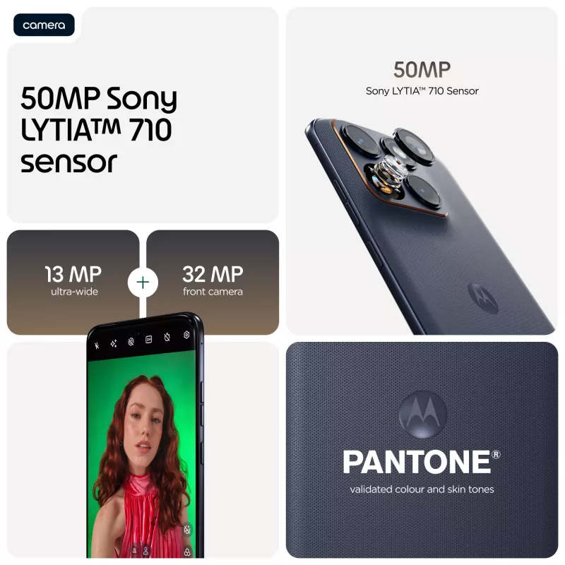 Motorola edge 70 fusion viedtālrunis — 6.78 collu AMOLED, Snapdragon 7s Gen 3, 8 GB RAM, 256 GB, 5200 mAh, Dual SIM, Android 16 (Melns)