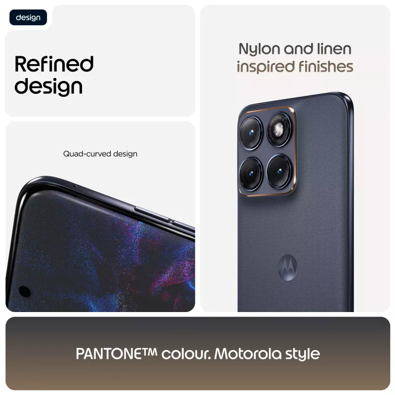 Motorola edge 70 fusion viedtālrunis — 6.78 collu AMOLED, Snapdragon 7s Gen 3, 8 GB RAM, 256 GB, 5200 mAh, Dual SIM, Android 16 (Melns)