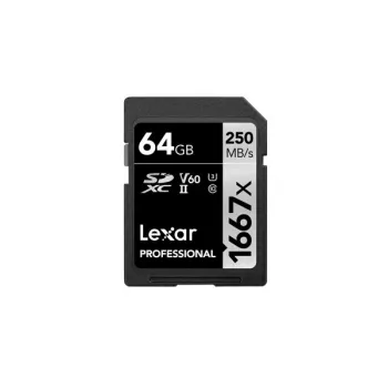 Lexar Professional 1667x SDXC UHS-II 64GB atmiņas karte LSD64GCB1667