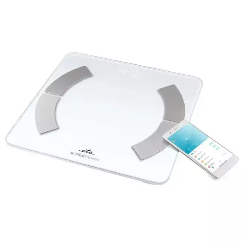 Elektroniskie personīgie svari ETA ETA277990000 — balti, kvadrātveida, 180 kg, 100 g precizitāte