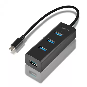 Axagon HUE-S2C USB 3.2 Gen 1 (3.1 Gen 1) Type-A centrmezgls 5000 Mbit/s Melns