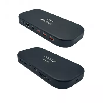 i-tec Thunderbolt 3/USB-C Dual 4K Docking Station + USB-C uz DisplayPort kabelis (1,5 m) + Power Delivery 60W