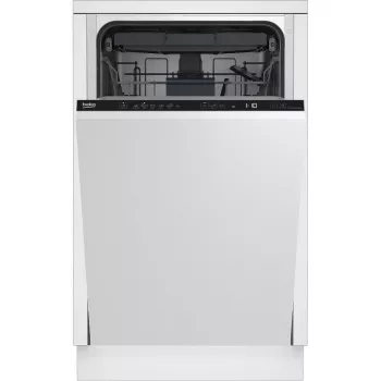 Trauku mazgājamā mašīna BEKO DIS46120 pilnībā iebūvējama šaurā 45 cm, 11 komplekti, balta, 46 dB, E klase