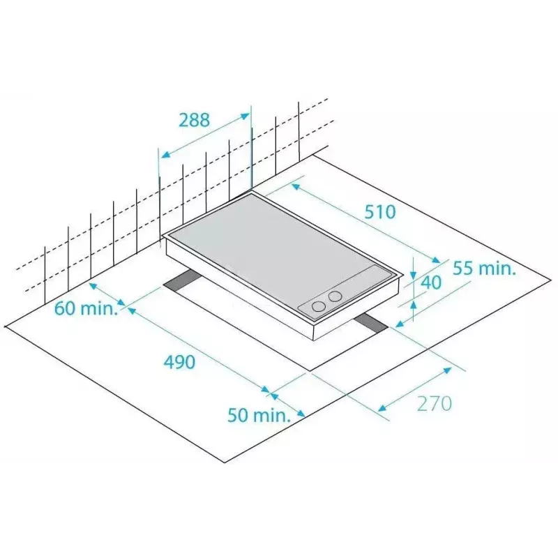 Beko HDMC 32400 TX Iebūvējamā keramikas plīts, 2 zonas, skārienjutīga vadība