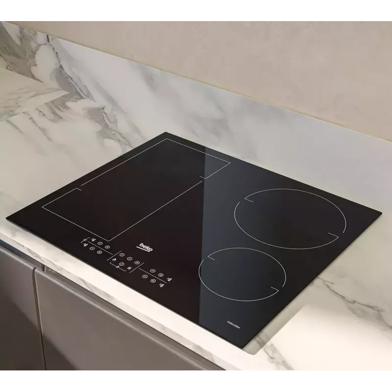Beko HII64401QT melna iebūvējamā 60 cm indukcijas plīts ar 4 zonām