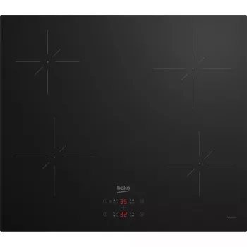 Beko HII64401QT melna iebūvējamā 60 cm indukcijas plīts ar 4 zonām