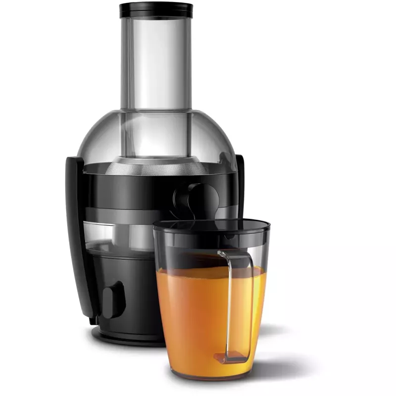Lēnais sulu spiede Philips Viva Collection HR1856, 800 W, melna, LED displejs, sulas trauks