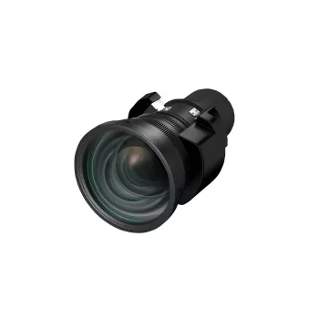 Projektora objektīvs Epson ELPLU04 G7000 un L1000 sērijai — 1.0–1.2x tālummaiņa, 14.8–17.7 mm fokuss, F2–F2.1, 3.1 kg