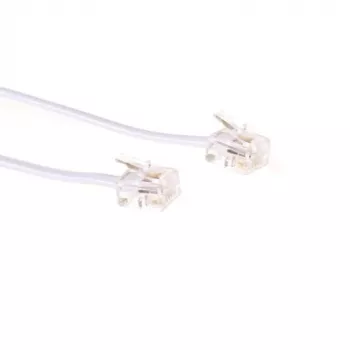 ACT White 0,5 m plakans telefona kabelis ar RJ11 savienotājiem