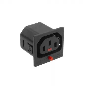 ACT C13 IEC Lock Net Entree (1x kontaktligzda) - melns, PA135015BK