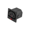ACT C13 IEC Lock Net Entree (1x kontaktligzda) - melns, PA135015BK