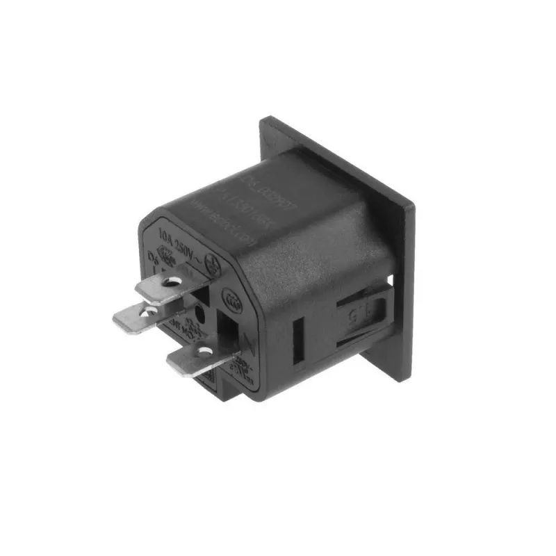 ACT C13 IEC Lock Net Entree (1x kontaktligzda) - melns, PA135015BK