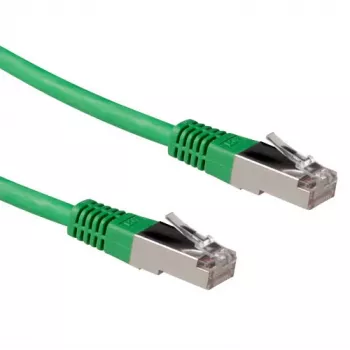 ACT Green 10 metru LSZH SFTP CAT6A savienojuma kabelis ar RJ45 savienotājiem