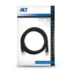 ACT Black 5.0 metru U/UTP CAT6 savienojuma kabelis ar RJ45 savienotājiem