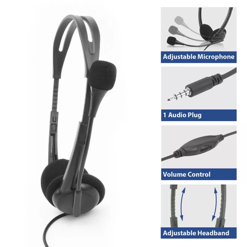 ACT AC9330 austiņas ar 3,5 mm audio ligzdu