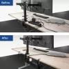 Zem galda izvelkams kabeļu pārvaldības paliktnis ACT 43–72 cm, skavas stiprinājums, tērauds, 728×130×190 mm, 5 kg