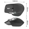 ACT AC5147 bezvadu lāzera pele — labā roka, RF + Bluetooth, 4800 DPI, 6 pogas, pelēka