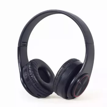 Austiņas GEMBIRD BHP-LED-01, bezvadu un vadu, supra-aural, galvas saite, melnas, 0.3 m kabelis, 150 g