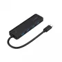 Gembird UHB-CM-U3P4P-01 USB 3.2 Gen 1 4 portu USB centrmezgls Type-C melns