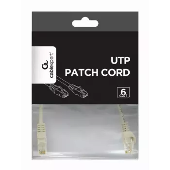 Patch kabelis GEMBIRD PP6U-CU-0.5M RJ45 Cat.6 0,5m Pelēks
