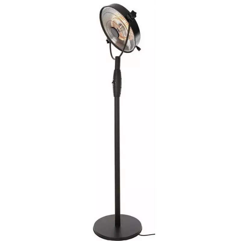 Halogena elektriskais sildītājs SUNRED Retro, 2100/900 W, grīdas novietojumam, silda līdz 17 m², melns/brūns