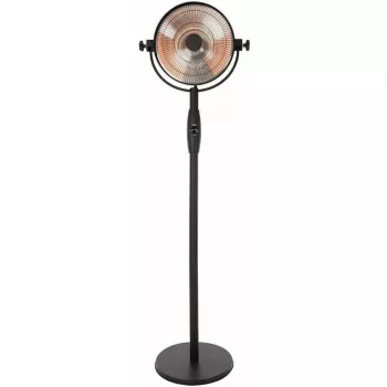 Halogena elektriskais sildītājs SUNRED Retro, 2100/900 W, grīdas novietojumam, silda līdz 17 m², melns/brūns