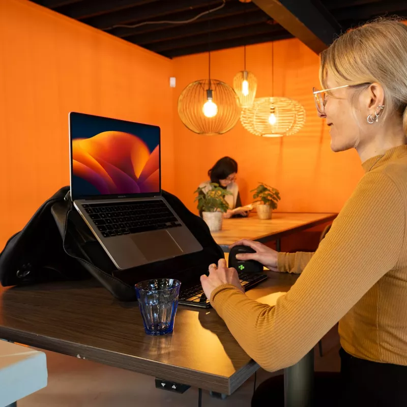 R-Go Tools R-Go Viva somiņa klēpjdatoram, īsta āda, ar integrētu statīvu, plecu siksna, 15.6 collu, melna