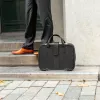 R-Go Tools R-Go Viva somiņa klēpjdatoram, īsta āda, ar integrētu statīvu, plecu siksna, 15.6 collu, melna