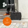 R-Go Tools R-Go Viva somiņa klēpjdatoram, īsta āda, ar integrētu statīvu, plecu siksna, 15.6 collu, melna