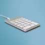 R-Go Tools Ciparu bloks R-Go Numpad Break, ergonomisks ciparu bloks ar pārtraukuma programmatūru, vadu, balts