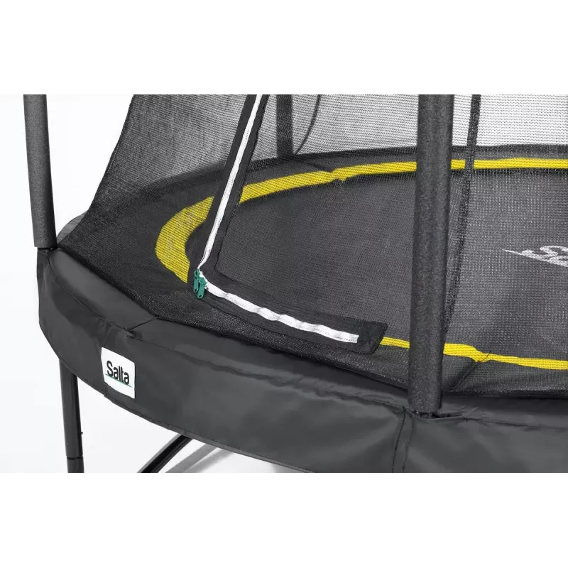 Zemes trampolīns Salta Comfort Round, 54 atsperes, 120 kg, 3 kājas, drošības tīkls, āra