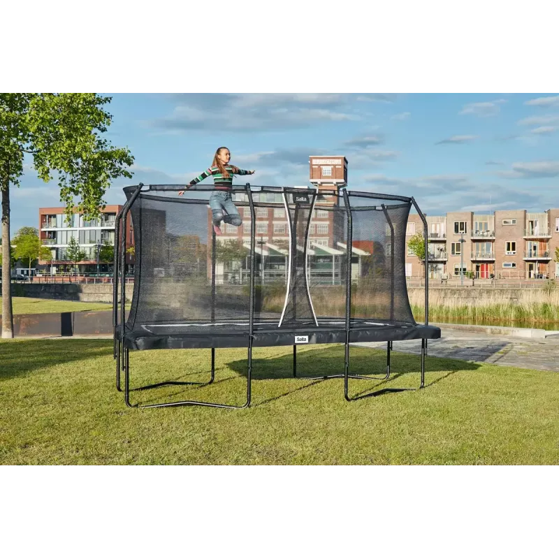 Zemes trampolīns Salta Premium Black Edition Taisnstūra