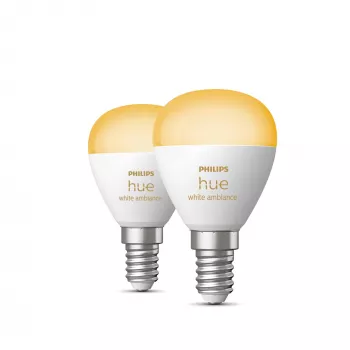 Philips Hue White ambience Lustre – E14 viedā spuldze – (2 iepakojumā)