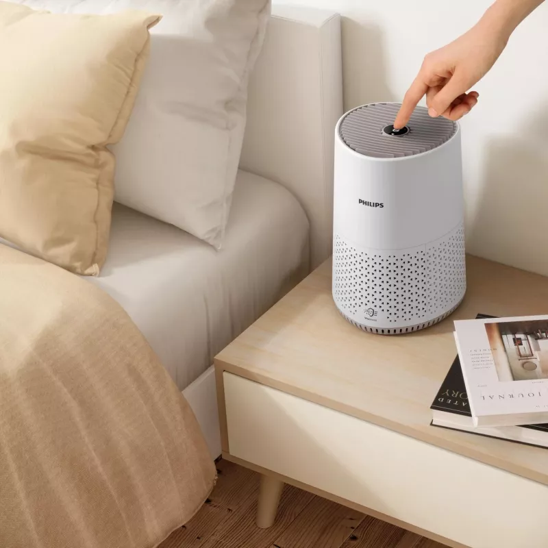 Gaisa attīrītājs Philips AC0650/10 telpām līdz 39 m², CADR 170 m³/h, 12 W, 49 dB, 2.2 kg, bēšs/balts