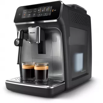 Kafijas automāts Philips EP3329/70 — pilnībā automātisks, 1.8 L ūdens tvertne, iebūvēta dzirnaviņa, 2 snīpi, 1500 W
