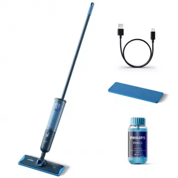 Philips XV3101/01 elektriskā mopa ar akumulatoru, bezmaisiņu, zila, 1.2 Ah