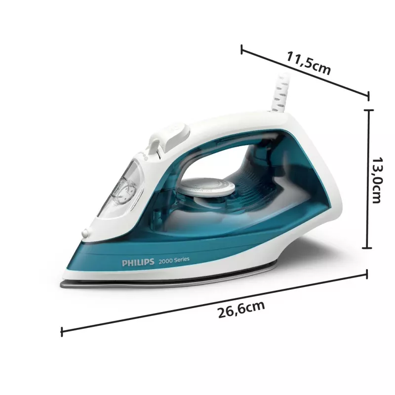 Glaudeklis Philips DST2010/90 — 2000 W, 0.25 L ūdens tvertne, nepiedegoša zole, 1.9 m vads