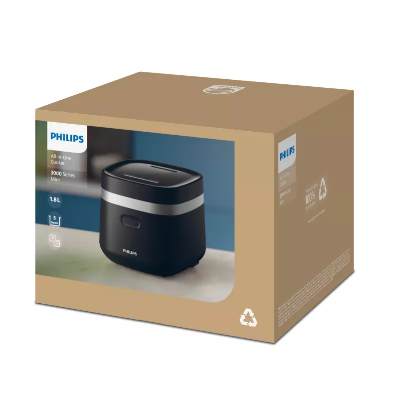 Philips 3000 sērijas HD3090/80 elektriskais spiediena katls Melns 436 W