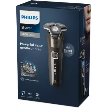 Philips SHAVER Series 5000 S5886/30 vīriešu skuveklis, rotācijas skuveklis, trimmeris, melns, brūns
