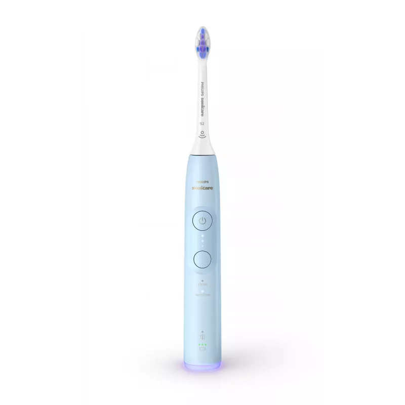 Philips Series 6100 HX7406/01 uzlādējama zobu birste, pieaugušajiem, skaņas tehnoloģija, ikdienas kopšana, jutīgiem zobiem, 62000 kustības minūtē, zila, 2 min, 4 x 30 sek