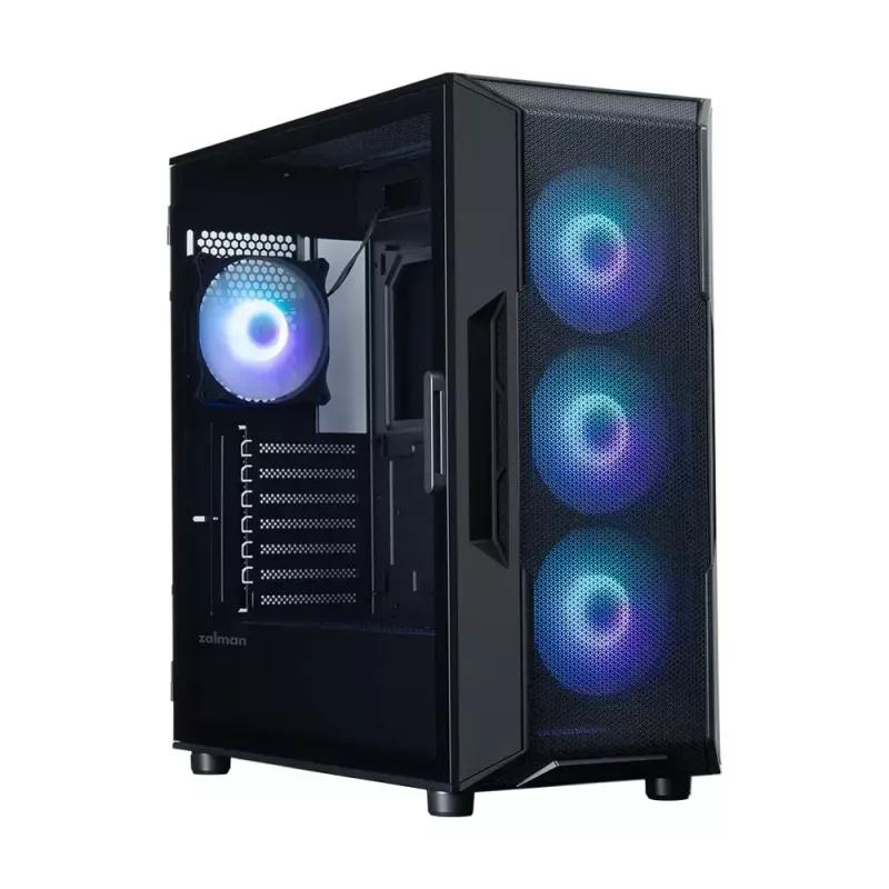 ZALMAN PC korpuss i3 NEO V2 Mid Tower, 4x ARGB ventilators, melns