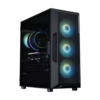 ZALMAN PC korpuss i3 NEO V2 Mid Tower, 4x ARGB ventilators, melns