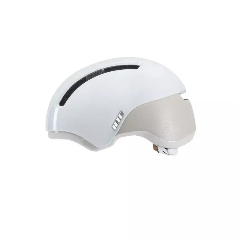 Velosipēda ķivere HJC Calido Plus, izmērs S (51–56 cm), In-mold, magnētiskais vizieris, 350 g, Balta/Pelēka