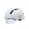 Velosipēda ķivere HJC Calido Plus, izmērs S (51–56 cm), In-mold, magnētiskais vizieris, 350 g, Balta/Pelēka