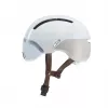 Velosipēda ķivere HJC Calido Plus, izmērs S (51–56 cm), In-mold, magnētiskais vizieris, 350 g, Balta/Pelēka