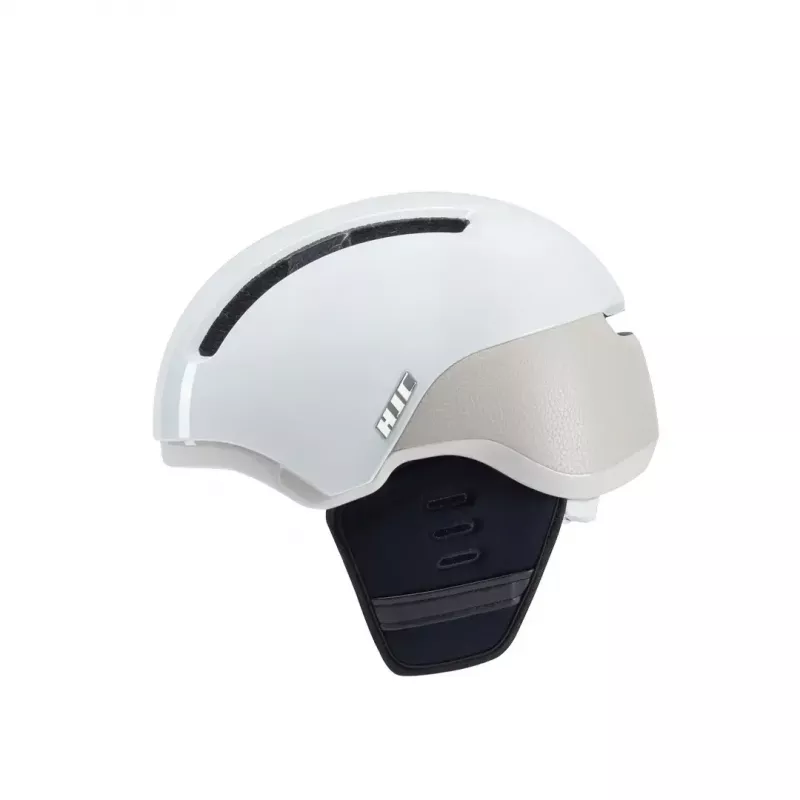 Velosipēda ķivere HJC Calido Plus, izmērs S (51–56 cm), In-mold, magnētiskais vizieris, 350 g, Balta/Pelēka